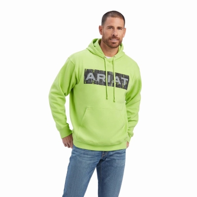 Green Ariat Southwest Men's Hoodies | MWJD60873