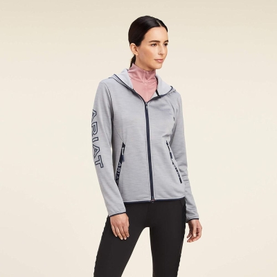 Grey Ariat Byron Full Zip Women's Hoodies | SNAH24137