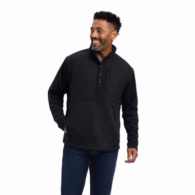 Grey Ariat Caldwell Reinforced Snap Men's Hoodies | NZEO84072