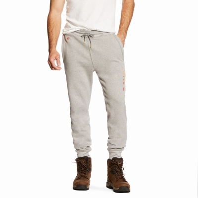 Grey Ariat FR Men's Pants | TEFC49305