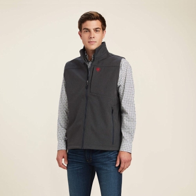 Grey Ariat Logo 2.0 Softshell Men's Jackets | EZLW49635