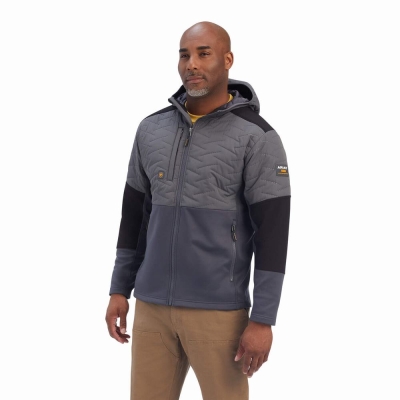 Grey Ariat Rebar Cloud 9 Insulated Men's Jackets | OHWS61235