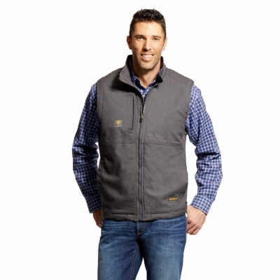 Grey Ariat Rebar DuraCanvas Men's Jackets | YOSZ92587