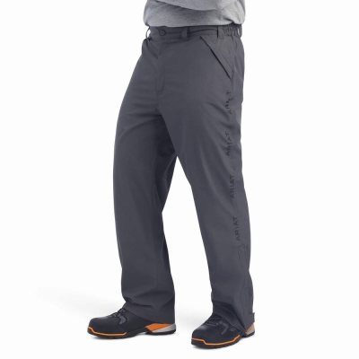 Grey Ariat Rebar Stormshell Waterproof Men's Pants | SACH06912