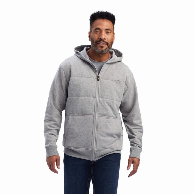 Grey Ariat Zephyr Hybrid Men's Jackets | IPJC69324