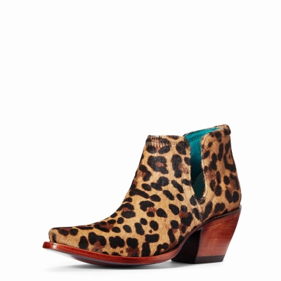 Leopard Ariat Dixon Haircalf Women's Booties | BJAW90417