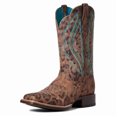 Leopard Ariat PrimeTime Women's Western Boots | YZQH39862