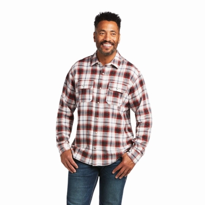 Light Yellow Ariat Hayne Retro Fit Men's Shirts | FCJO21645