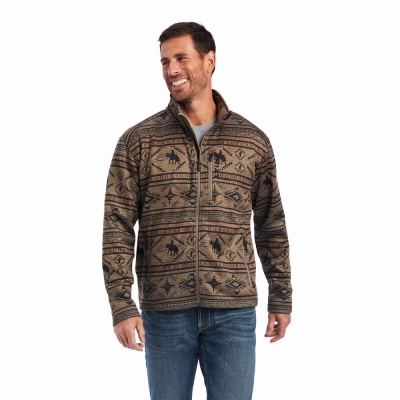 Multicolor Ariat Caldwell Full Zip Men's Hoodies | RFIQ75861