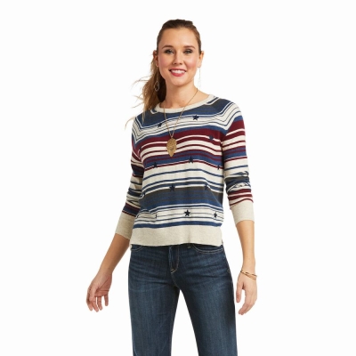 Multicolor Ariat Fonda Women's Sweaters | GMBO96351