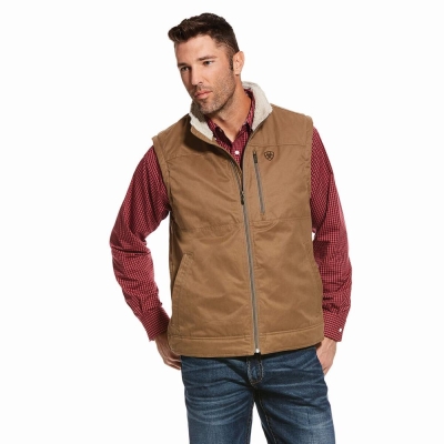 Multicolor Ariat Grizzly Canvas Men's Jackets | HIPM28364