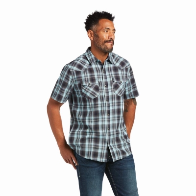 Multicolor Ariat Henrick Retro Fit Men's Shirts | LKVZ57968