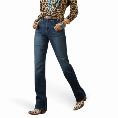 Multicolor Ariat High Rise Ultra Relaxed Frankie Women's Straight-Fit Jeans | WSDH94250