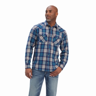 Multicolor Ariat Huntleigh Retro Fit Men's Shirts | SAFV73942