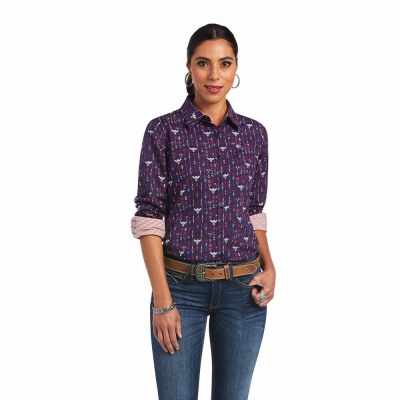 Multicolor Ariat Kirby Stretch Women's Tops | YASP89016