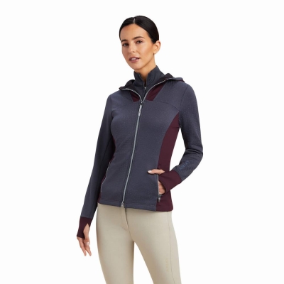 Multicolor Ariat Lumina Full Zip Women's Hoodies | YPHW89024