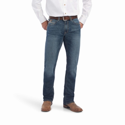 Multicolor Ariat M5 Durazno Men's Straight-Fit Jeans | WOUY04713