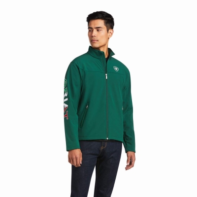 Multicolor Ariat New Team Softshell MEXICO Men's English Riding | IAZR87936