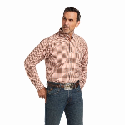 Multicolor Ariat Pro Series Kash Classic Fit Men's Shirts | FNDM26548