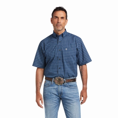 Multicolor Ariat Pro Series Kyree Stretch Classic Fit Men's Shirts | AWGQ63092