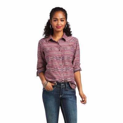 Multicolor Ariat REAL Billie Women's Tops | UBIE46352