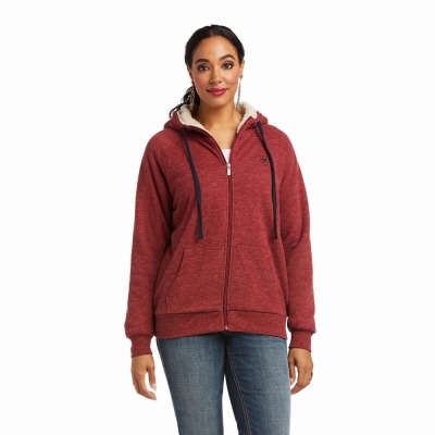 Multicolor Ariat REAL Sherpa Full Zip Women's Hoodies | TPED42569