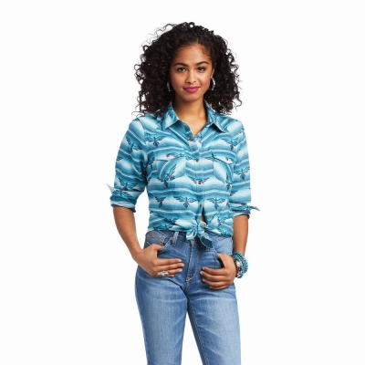 Multicolor Ariat REAL Wild Thunderbird Women's Tops | HNBS80641