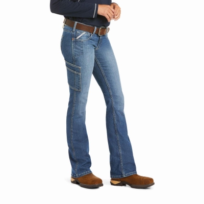 Multicolor Ariat Rebar DuraStretch Raven Cut Women's Straight-Fit Jeans | DKEB50876