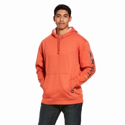 Multicolor Ariat Rebar Graphic Men's Hoodies | UCVG12864