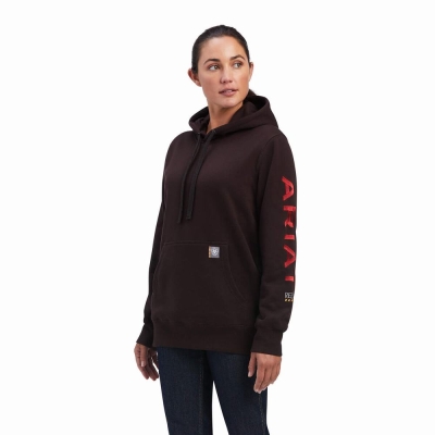 Multicolor Ariat Rebar Graphic Women's Hoodies | XIBH08359