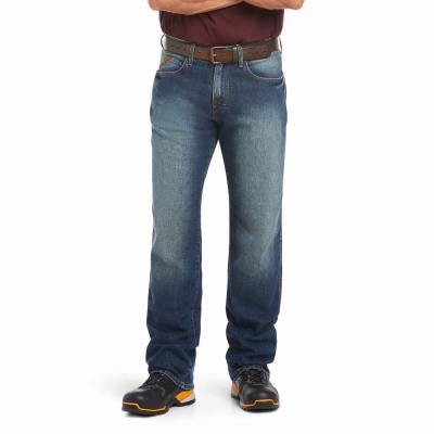 Multicolor Ariat Rebar M3 Loose DuraStretch Basic Men's Straight-Fit Jeans | UJHE85963