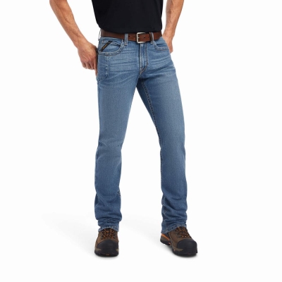 Multicolor Ariat Rebar M4 Low Rise DuraStretch Edge Cut Men's Straight-Fit Jeans | MZDR80675