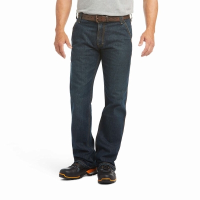 Multicolor Ariat Rebar M4 Low Rise DuraStretch Workhorse Cut Men's Straight-Fit Jeans | QHWT85976