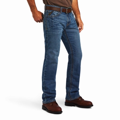 Multicolor Ariat Rebar M7 DuraStretch Edge Men's Straight-Fit Jeans | AFUQ23459