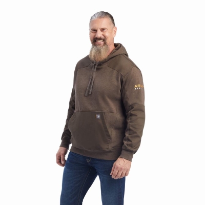 Multicolor Ariat Rebar Workman DuraCanvas Men's Hoodies | DMZQ63894