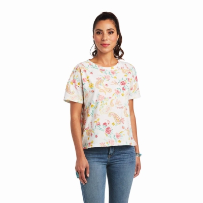 Multicolor Ariat Rose Garden Women's Tops | DVLQ50934