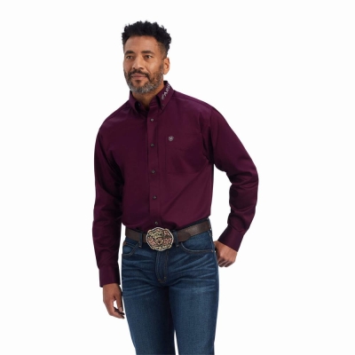 Multicolor Ariat Team Logo Twill Classic Fit Men's Shirts | ANWI68104