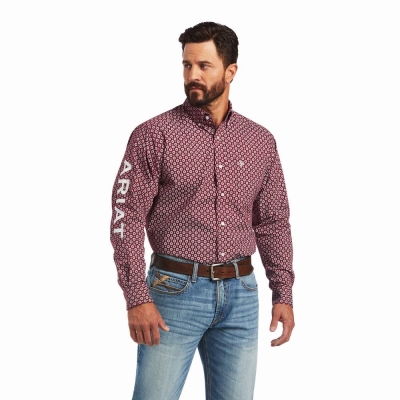 Multicolor Ariat Team Rhodes Classic Fit Men's Shirts | LKPJ96385