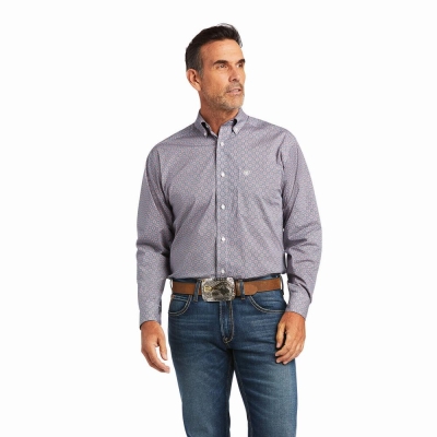 Multicolor Ariat Tenzin Stretch Classic Fit Men's Shirts | ALRO36710