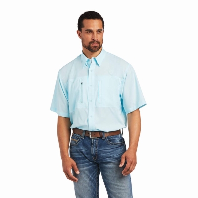 Multicolor Ariat VentTEK Classic Fit Men's Shirts | WUTB58396