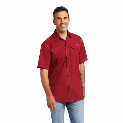 Multicolor Ariat VentTEK Outbound Classic Fit Men's Shirts | RCXU51934