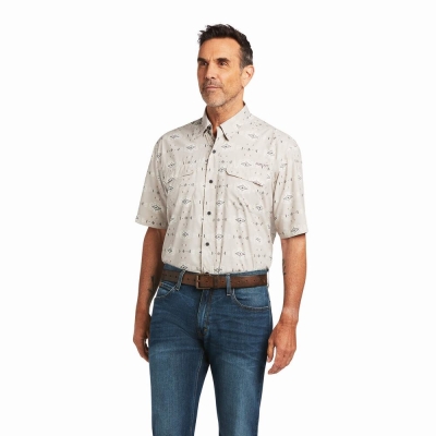 Multicolor Ariat VentTEK Outbound Classic Fit Men's Shirts | XGFL60479