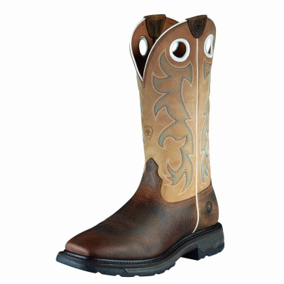 Multicolor Ariat WorkHog Wide Square Toe Tall Steel Toe Men's Work Boots | AUOF68201