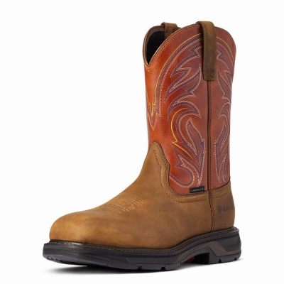 Multicolor Ariat WorkHog XT Cottonwood Carbon Toe Men's Work Boots | LDBM31457