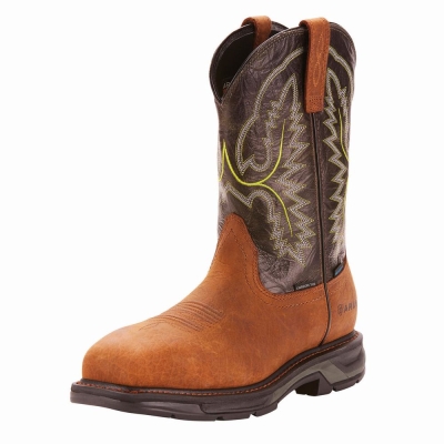 Multicolor Ariat WorkHog XT Waterproof Carbon Toe Men's Waterproof Boots | IPGV84310