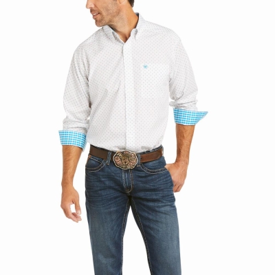 Multicolor Ariat Wrinkle Free Gary Classic Fit Men's Shirts | EPWZ38579