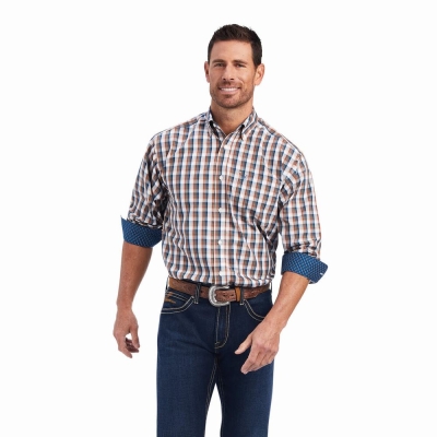 Multicolor Ariat Wrinkle Free Scout Classic Fit Men's Shirts | PQWB89234