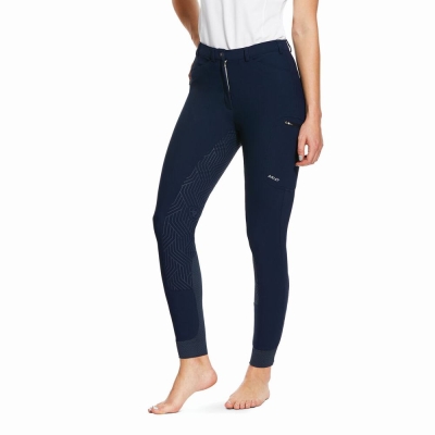 Navy Ariat Triton Grip Full Seat Breech Women's Pants | EWHK40581