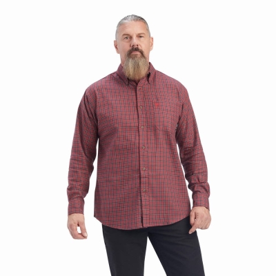 Pink Ariat FR Payne Men's Shirts | PZSE69207