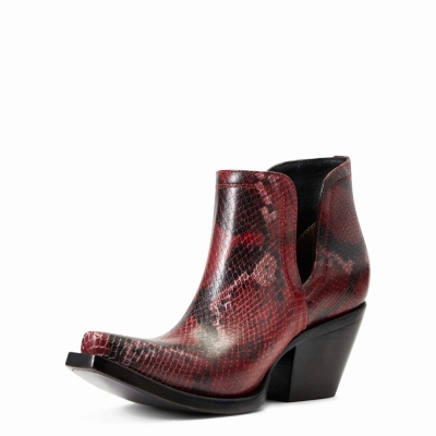 Red Snake Ariat Dixon Women's Booties | GMFS30876